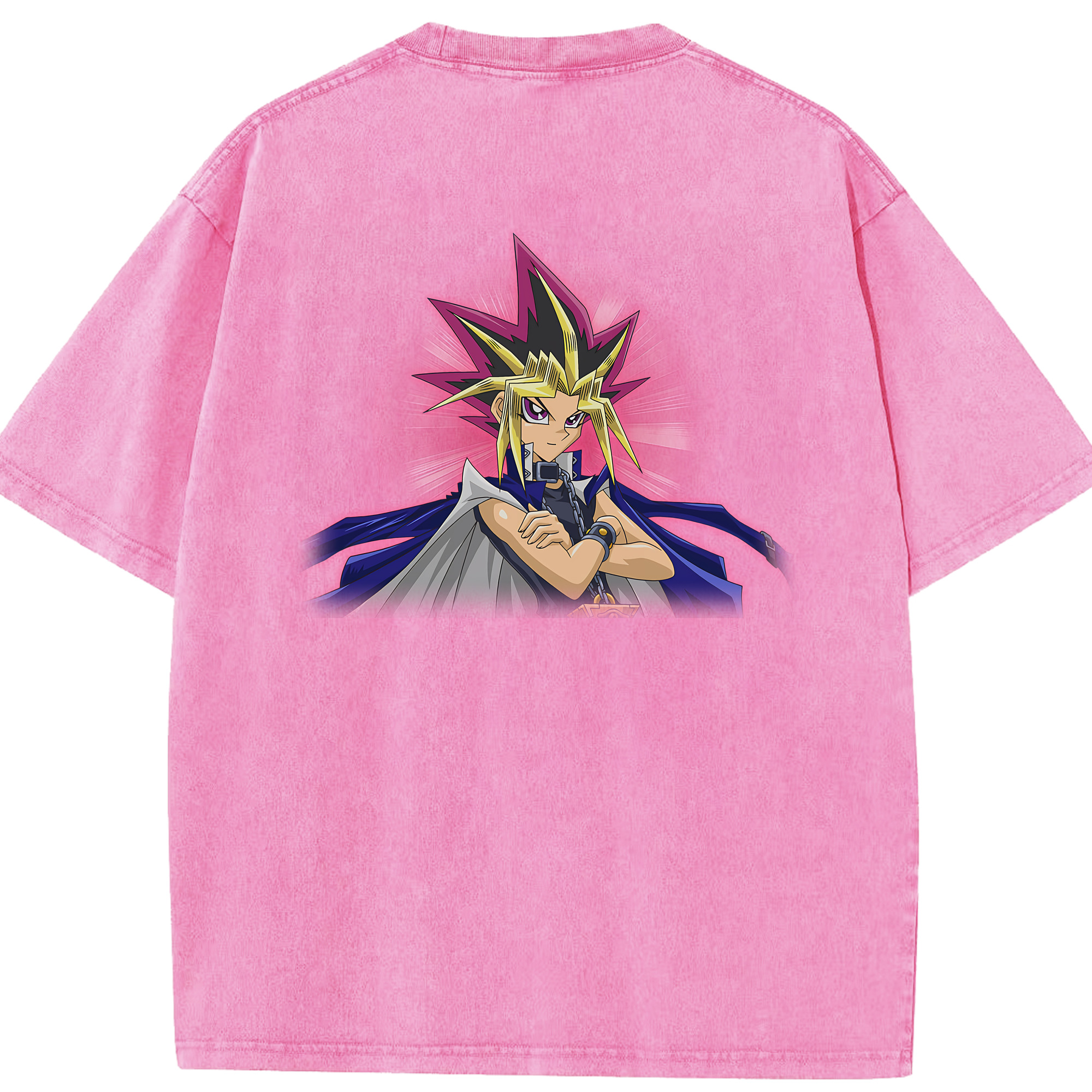 （画像用） 遊☆戯☆王 Yu-Gi-Oh! 綿100% ヴィンテージ風 半袖Tシャツ（背面プリント）